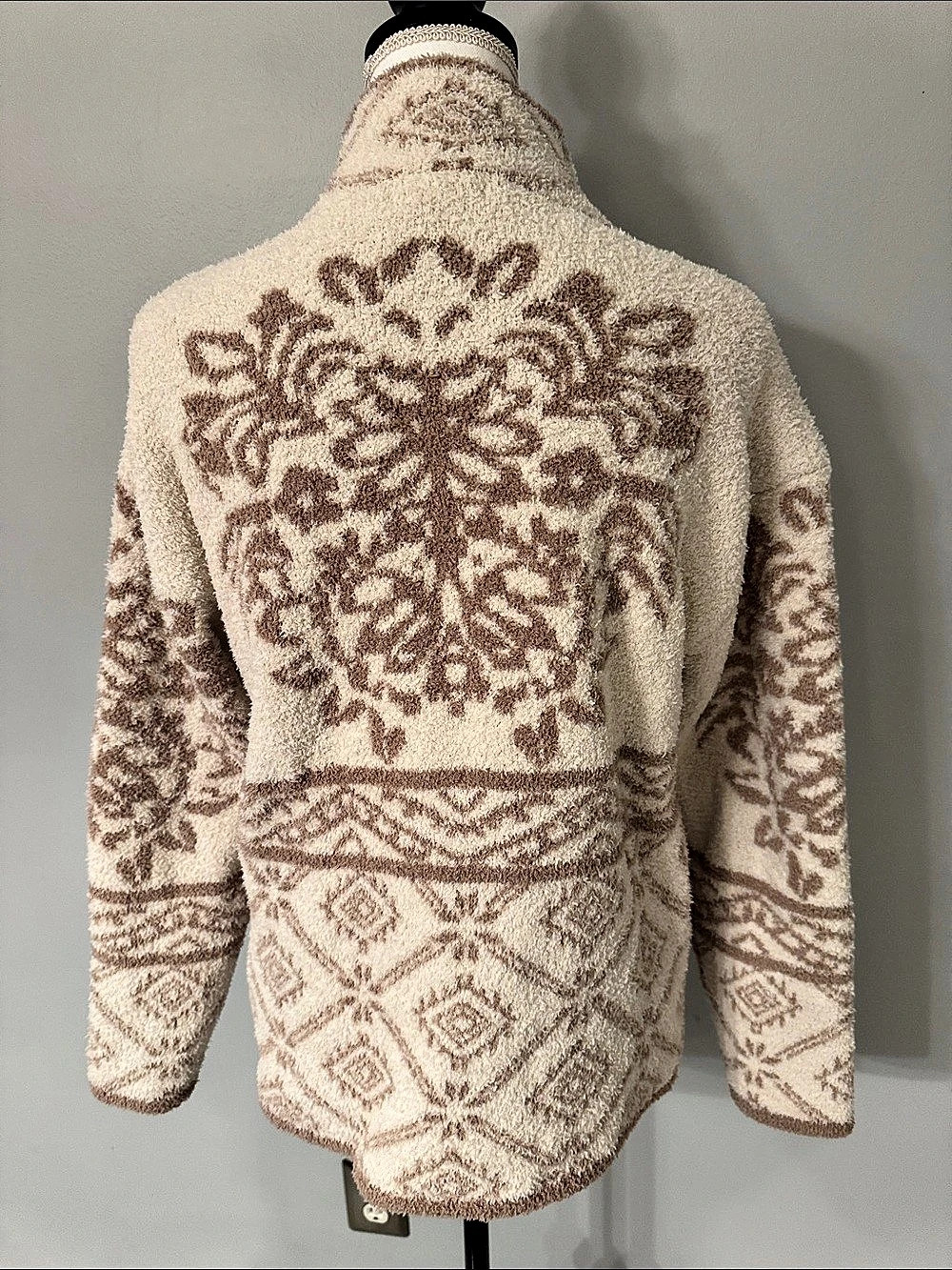 Patterned Fleece Quarter-Zip Jacket - Picture 5 of 5